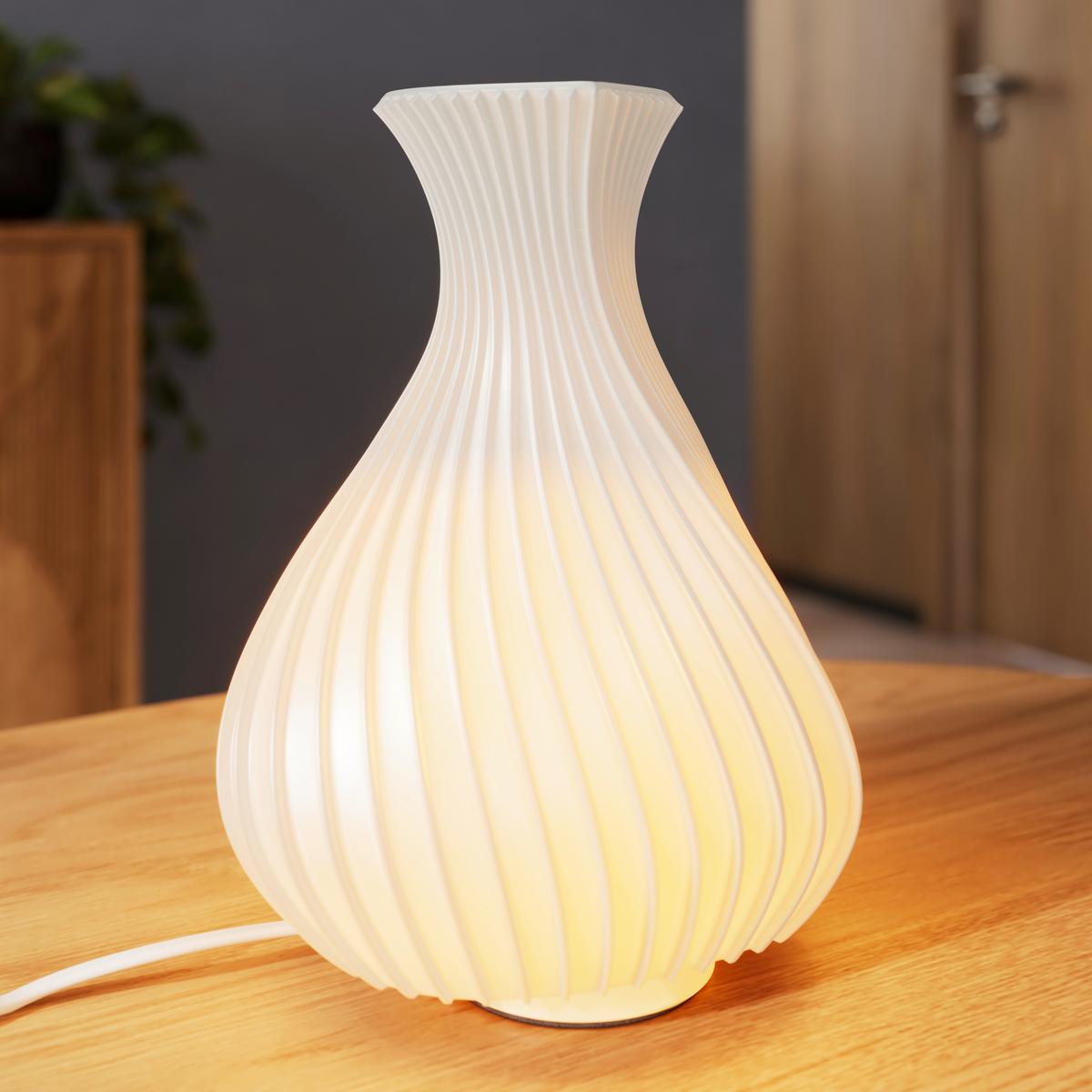 LED-TISCHLEUCHTE JOSEPHA - Weiß, Kunststoff (11,7/18,2cm) - Luca Bessoni
