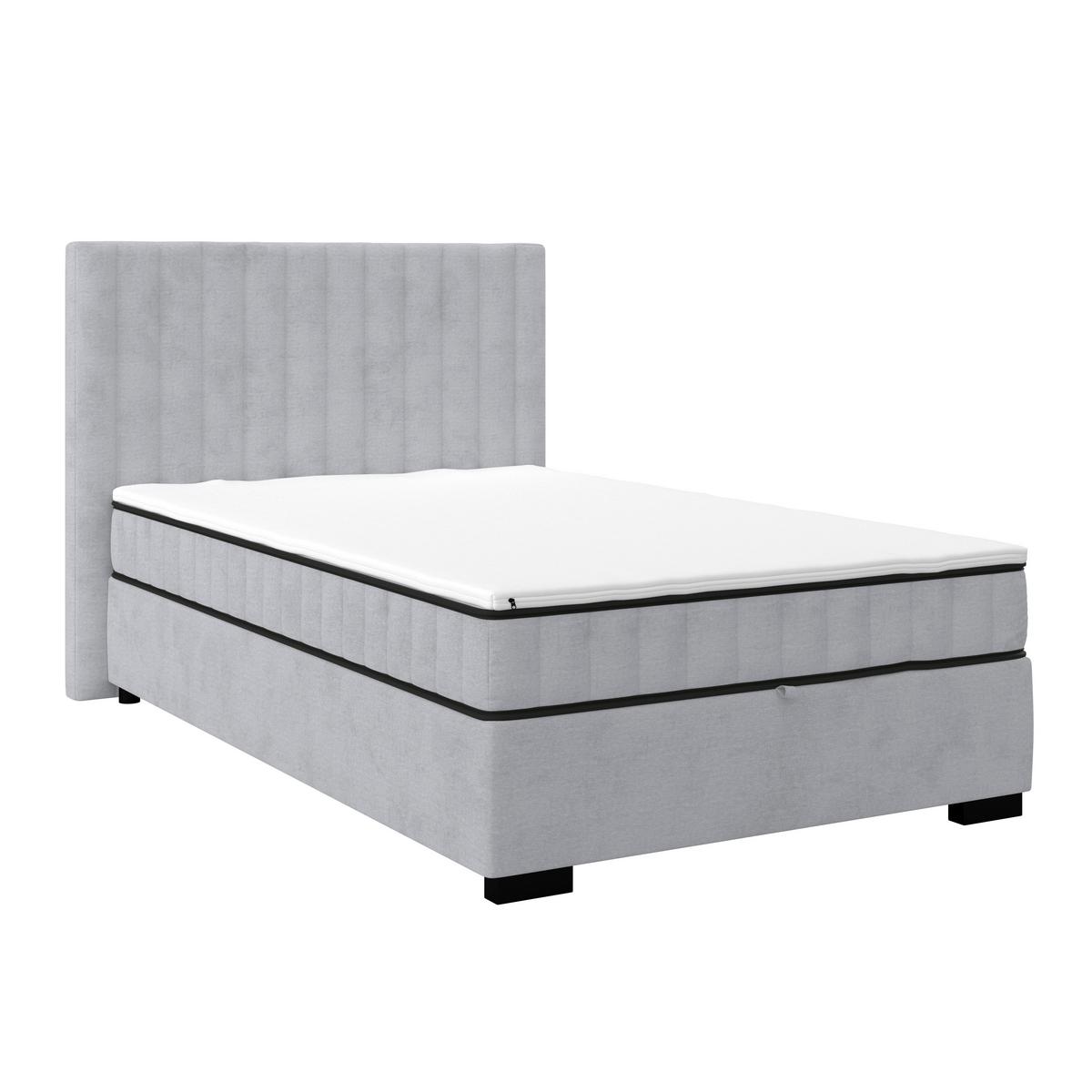 Boxbett Maya 120 - Schwarz/Grau, MODERN, Holz/Holzwerkstoff (120/200cm)
