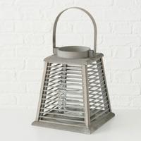 Windlicht Holz Braun Ø 21 cm - Braun, MODERN, Holz/Holzwerkstoff (21/28/25cm)