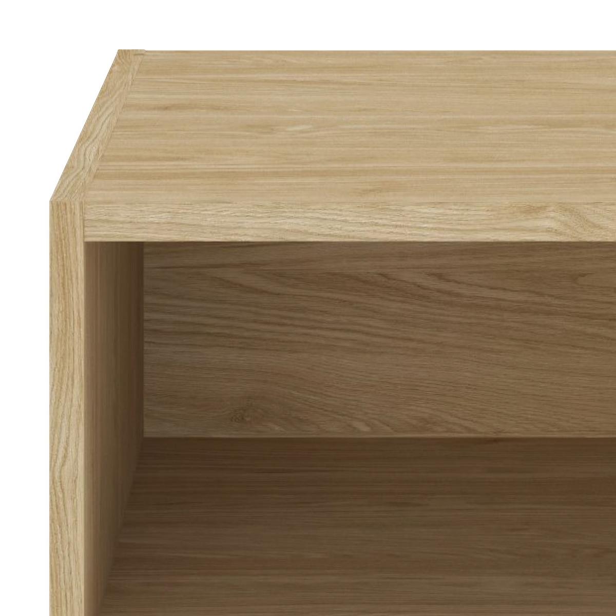 Regal Unit Elements Mini B: ca. 91,2 cm Eichefarben - Eichefarben/Schwarz, MODERN, Holzwerkstoff (91,2/44,8/40cm) - Ondega