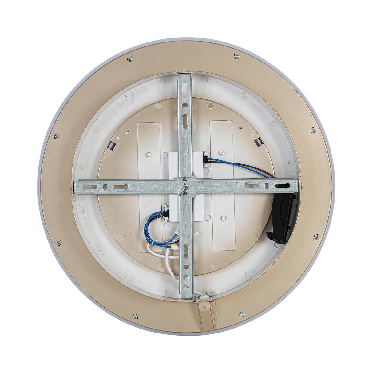 LED-Deckenleuchte Charlin - Champagner/Weiß, Basics, Kunststoff/Metall (40/7cm) - Luca Bessoni