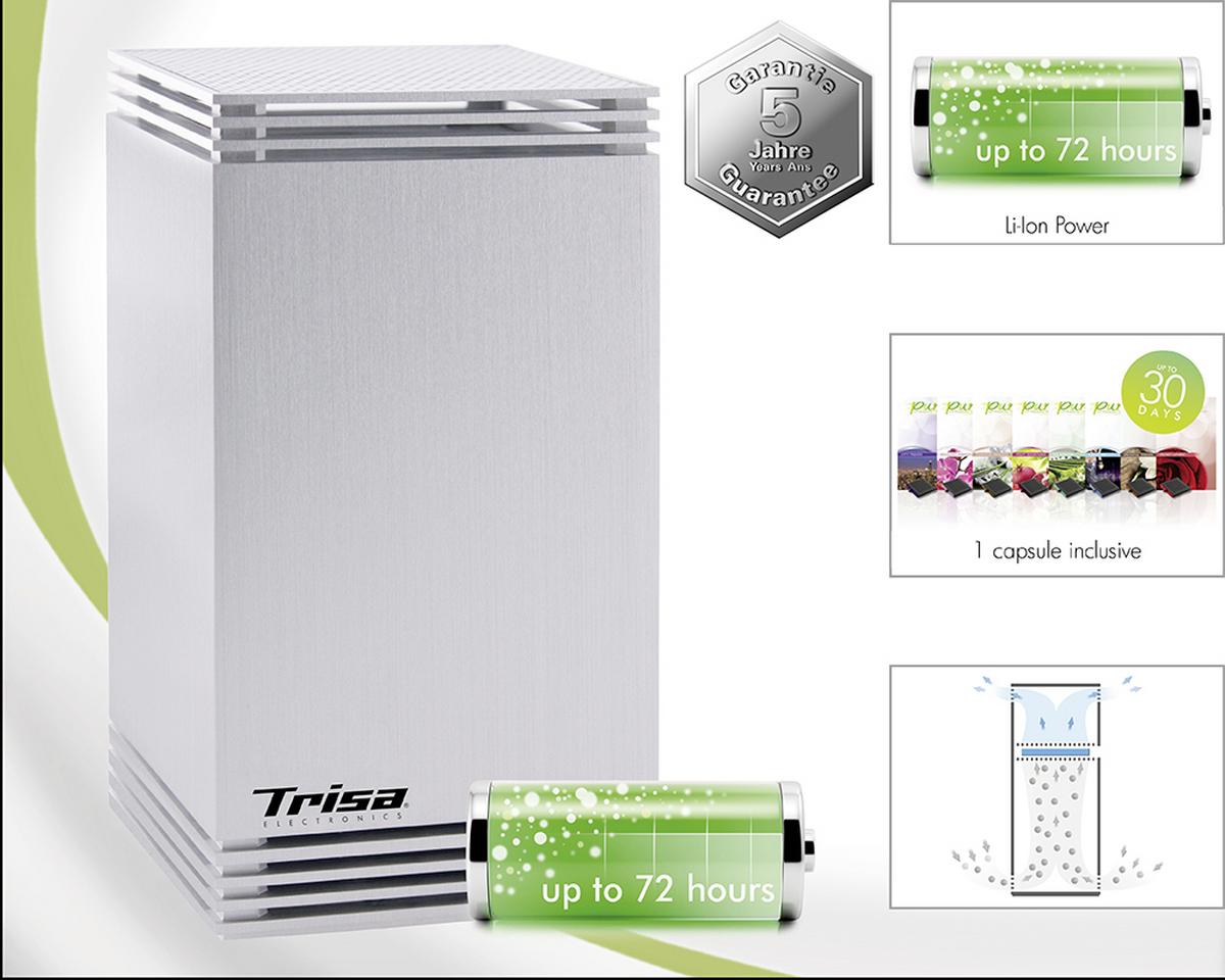 Lufterfrischer Pure Free Inkl. 1 Duftkapsel - Silberfarben, Basics, Metall (41,5/26/25,5cm) - Trisa Electronics