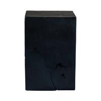 Beistelltisch aus Teakholz Radix, Schwarz - Schwarz, Natur, Holz (30/45/30cm) - Kayoom