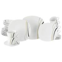 Kombiservice Square City Line 30--Teilig., Weiß - Weiß, Trend, Keramik - Creatable