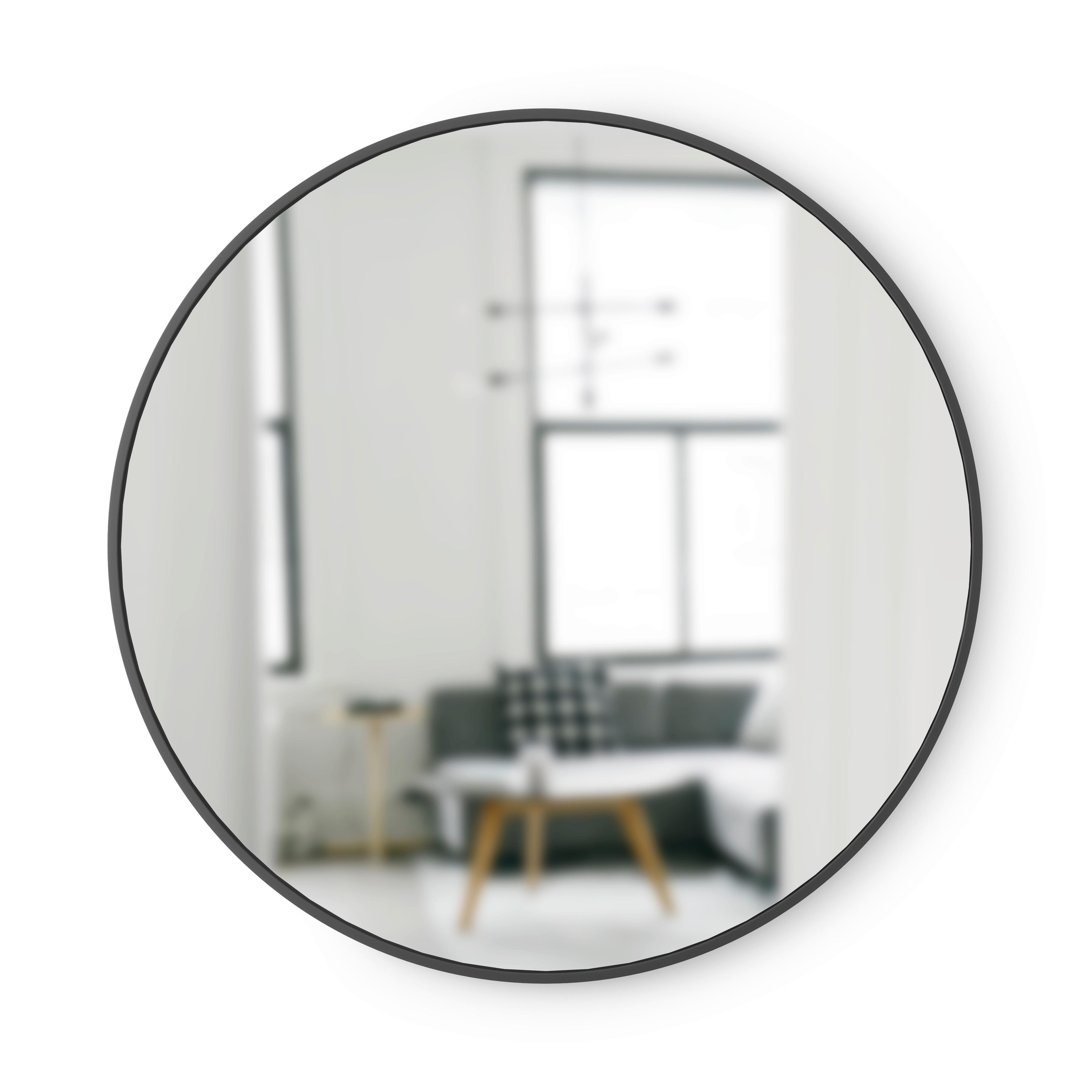 NÁSTENNÉ ZRKADLO SAMIRE - čierna, Konventionell, plast/sklo (94cm) - Umbra