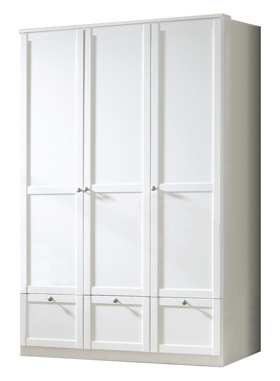 Šatní skříň FILOU šířka 135cm - bílá/barvy zinku, Basics, kov/kompozitní dřevo (135/200/58cm)