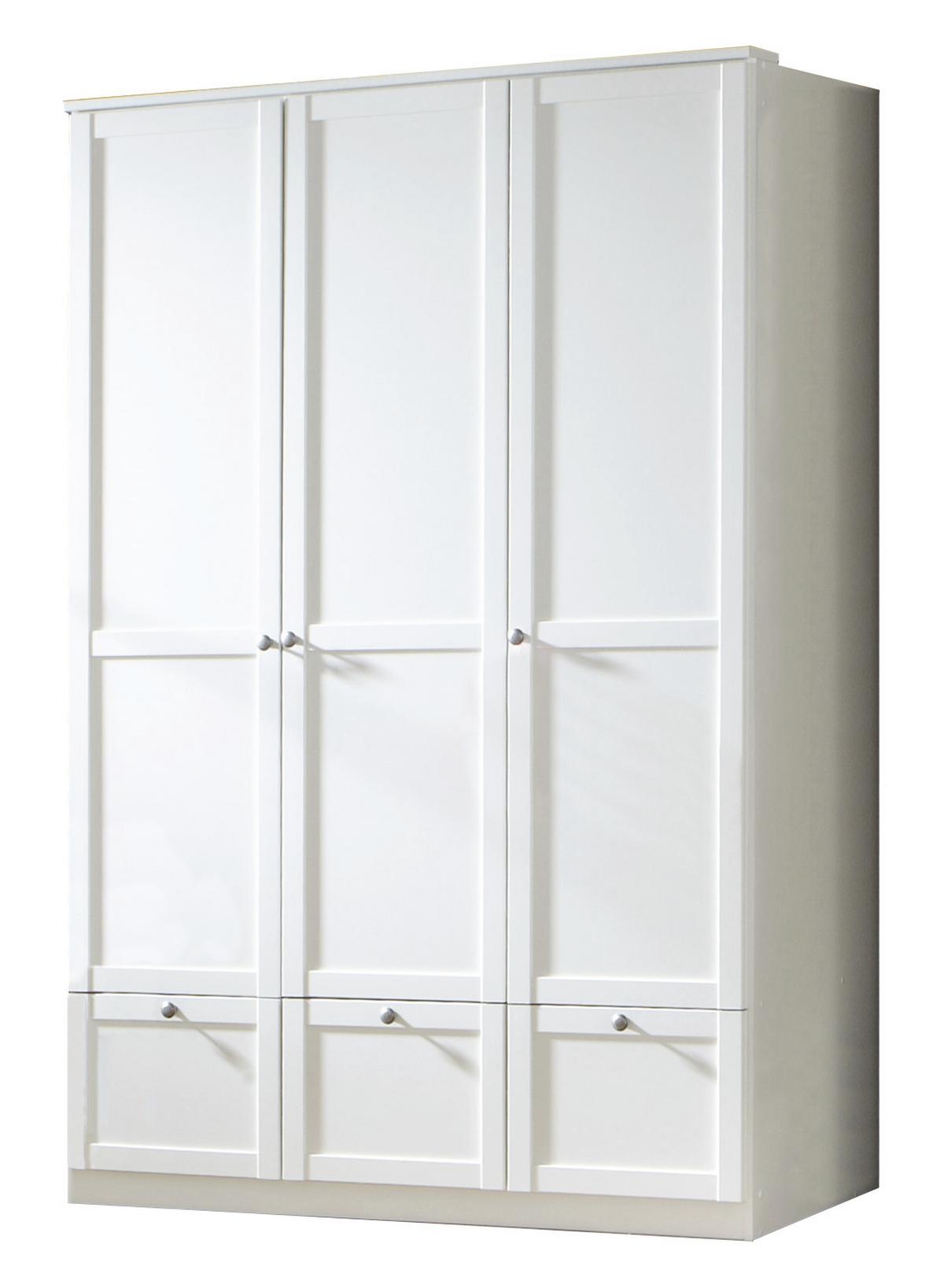 Šatníková skriňa FILOU šírka 135cm - farba zinku/biela, Basics, kov/kompozitné drevo (135/200/58cm)