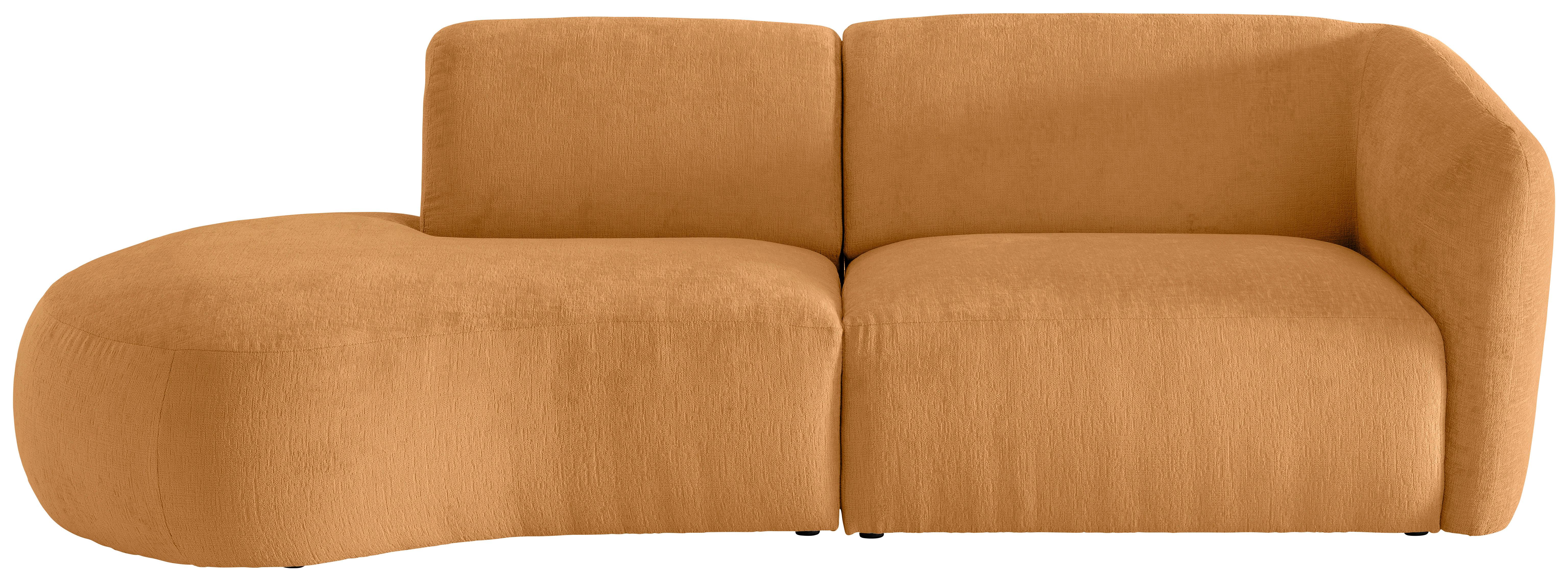 Ecksofa Jesi, Goldfarben S: 238x107 Cm - Goldfarben/Schwarz, MODERN, Textil (238/107cm) - Livetastic