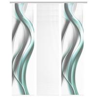 Flächenvorhang Cara 3er Set - Weiß/Grau, Design, Textil (60/260cm)