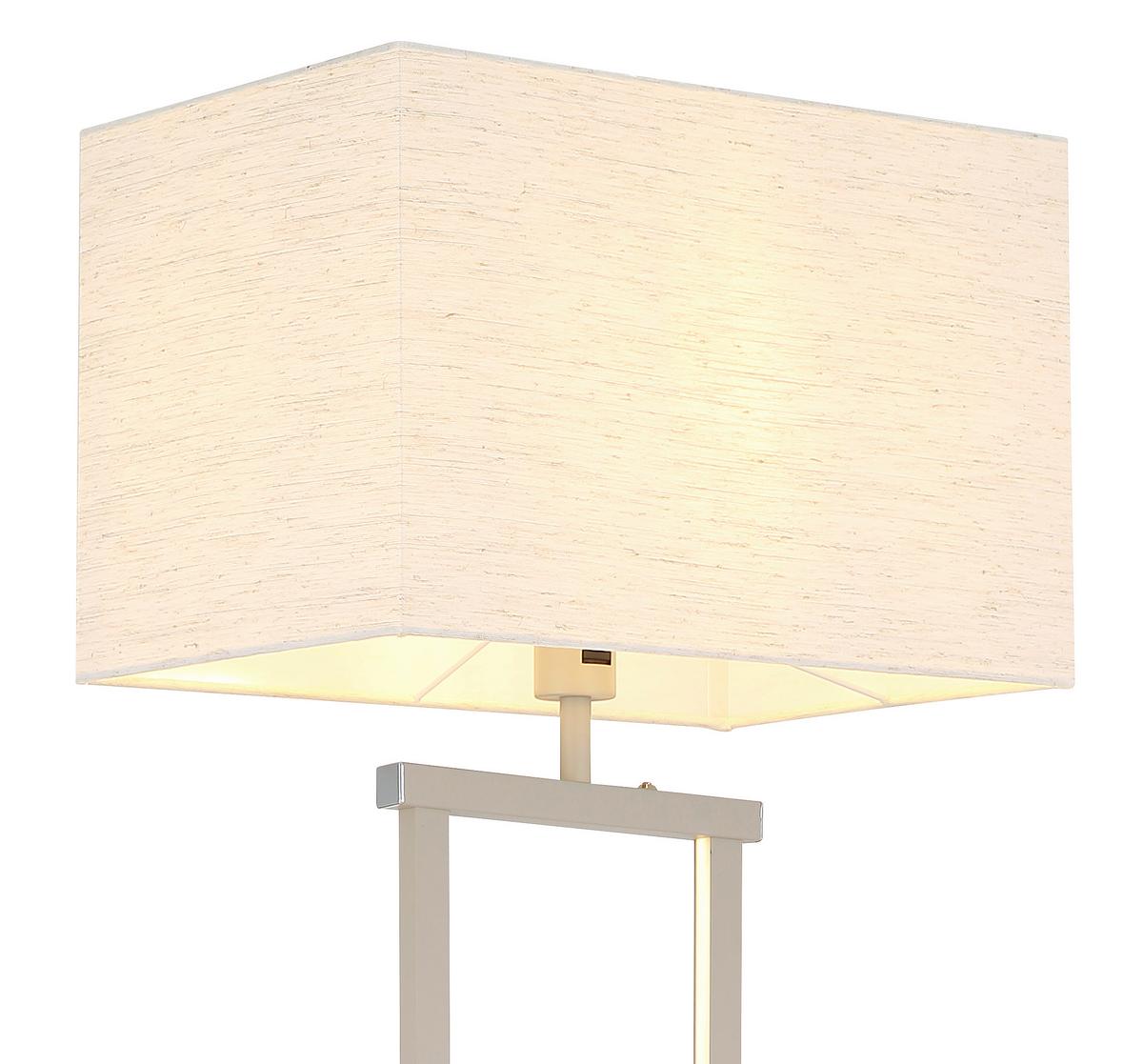 LED-STEHLEUCHTE Naturfarben, ca. 40x27x153 cm - Sandfarben/Naturfarben, Design, Textil/Metall (40/27/153cm) - Globo