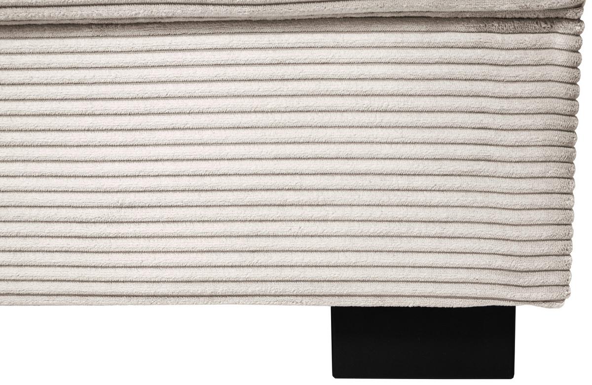 Souprava U MALTE, pravá, krémový manšestr - černá/krémová, Moderní, textil/plast (155/305/178cm) - Based