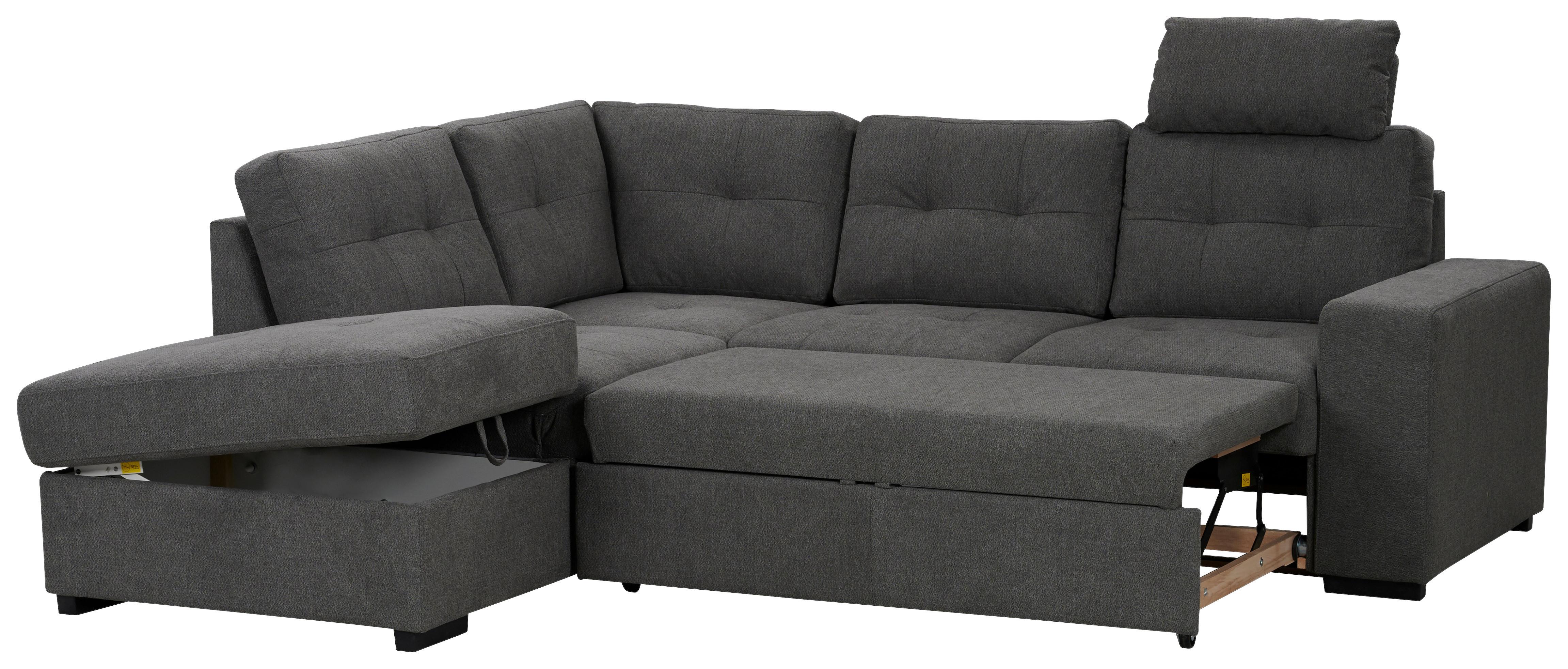 Sedacia Súprava Piano - čierna/tmavosivá, Moderný, drevo/plast (213/248cm) - Ondega