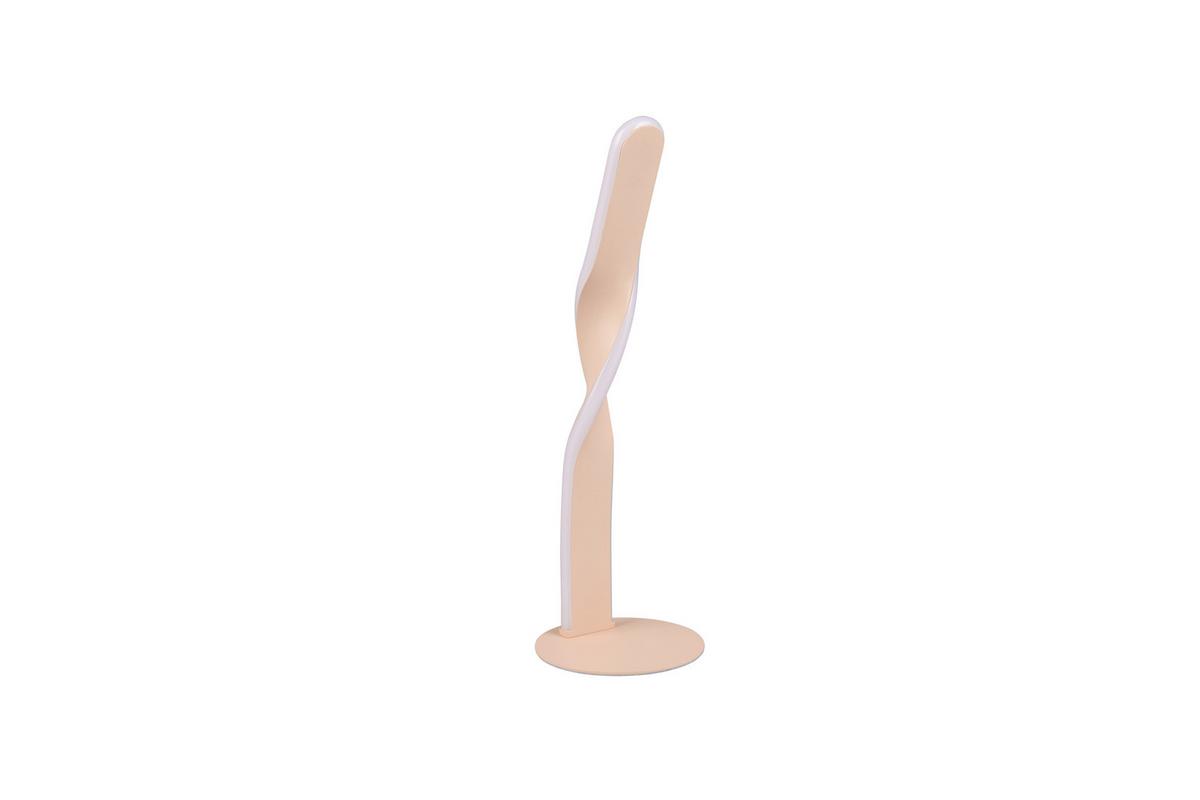 LED-Tischleuchte Ginko Weiß Sandfarben D: 13cm - Sandfarben/Weiß, Design, Kunststoff/Metall (13/40,5cm)