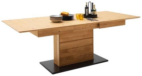 Esstisch ausziehbar Wildeiche Como 180-230/100 cm - Wildeiche/Anthrazit, Natur, Holz/Holzwerkstoff (180-230/100/77cm) - MID.YOU