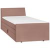 Boxspringbett mit Bettkasten Nida 100x200 cm Altrosa - Altrosa/Schwarz, MODERN, Holz/Textil (100/200cm) - MID.YOU