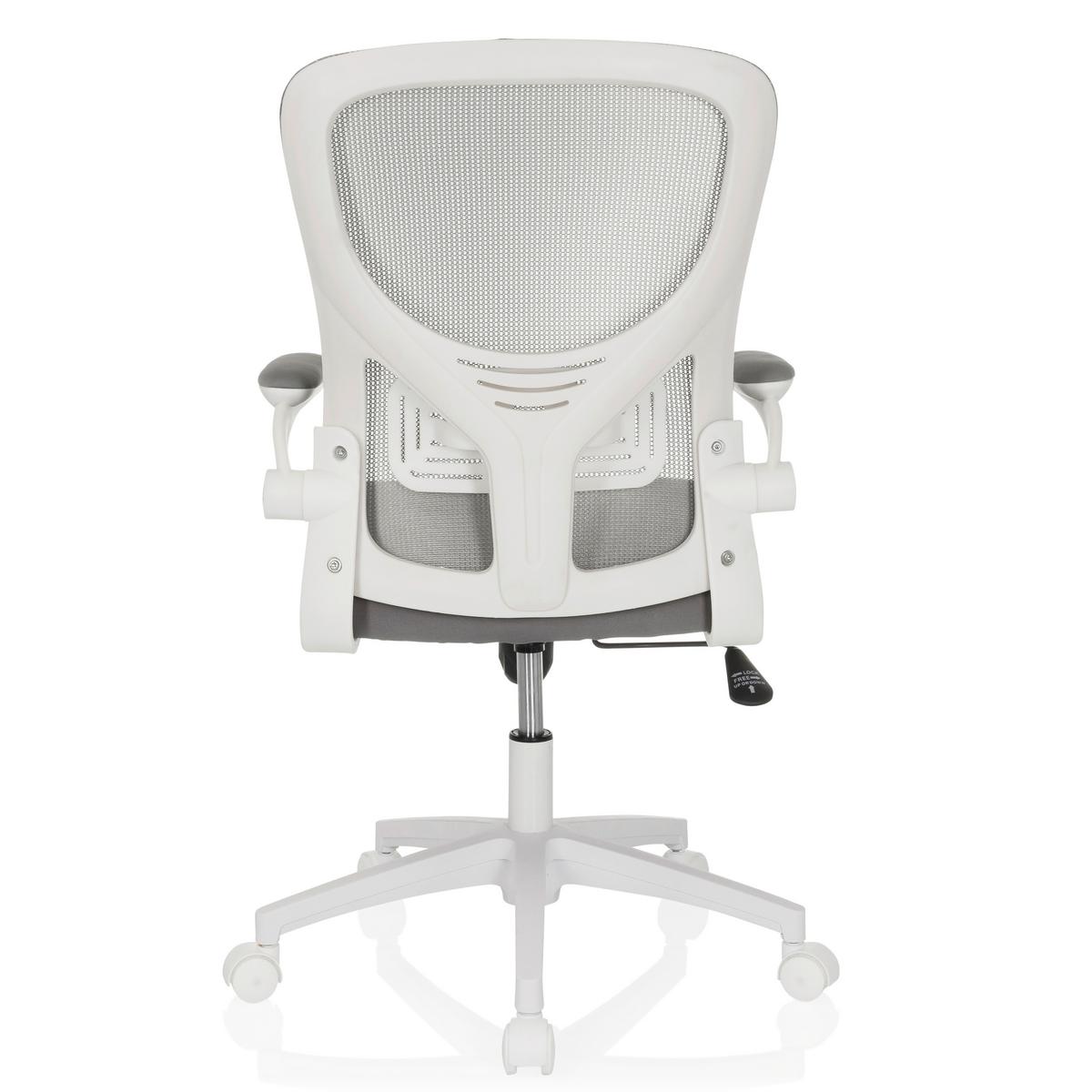 Drehstuhl Grau B: 60 Cm - Grauweiß/Weiß, MODERN, Kunststoff/Textil (60/95-105/54cm) - MID.YOU