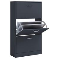 Schuhschrank Sipos Anthrazit B: 59 cm - Anthrazit, Design, Holzwerkstoff (59/105/22cm) - MID.YOU