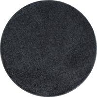 Hochflor Teppich Grau Ata Rund Ø 120 cm - Grau, KONVENTIONELL, Textil (120cm) - Novel
