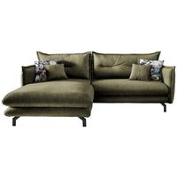 Ecksofa Lava Grün S: 180/255 cm - Türkis/Schwarz, MODERN, Textil (180/255cm) - Livetastic