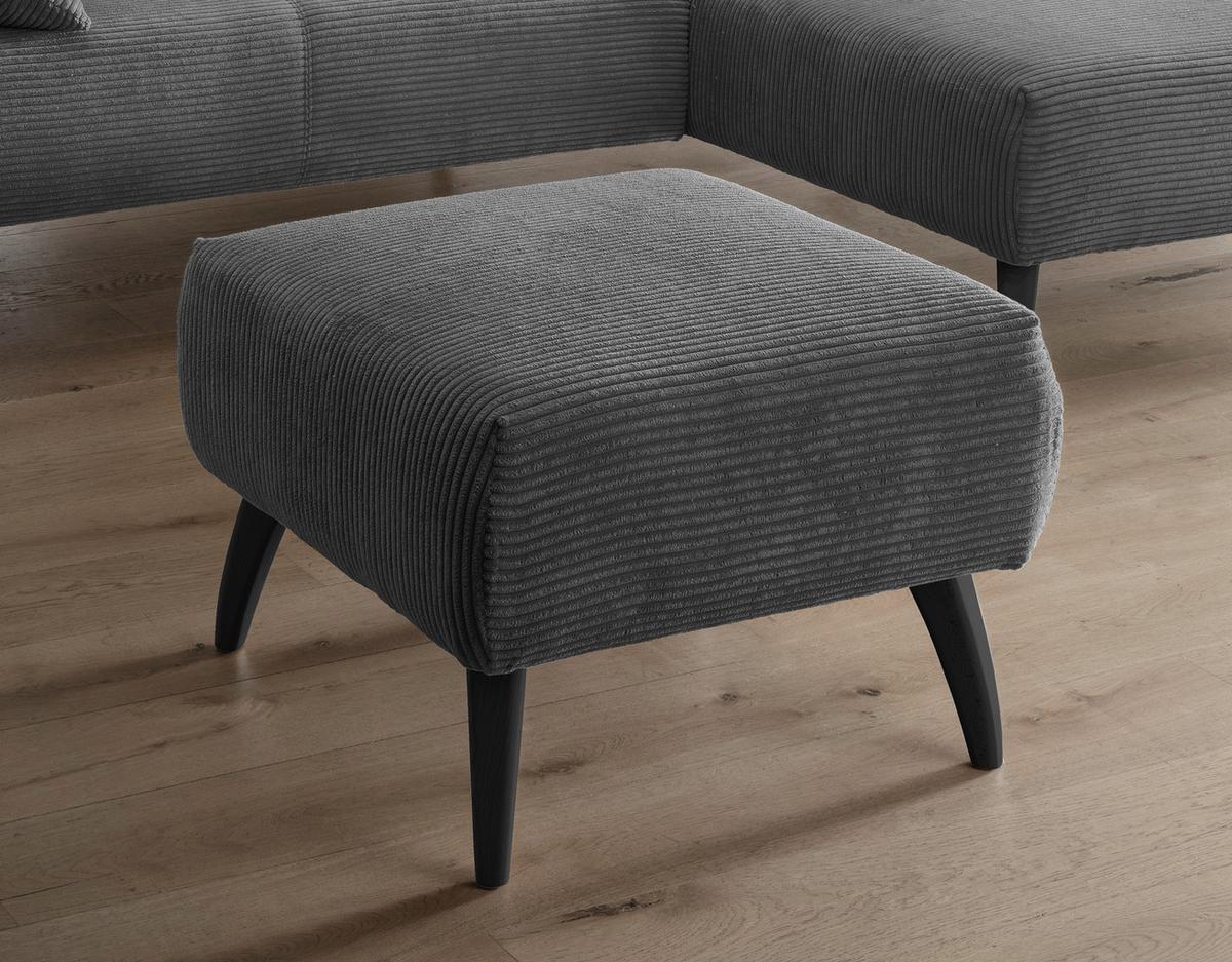 Hocker Colori Grau B: 66 cm - Schwarz/Grau, MODERN, Holz/Textil (66/44/66cm) - MID.YOU