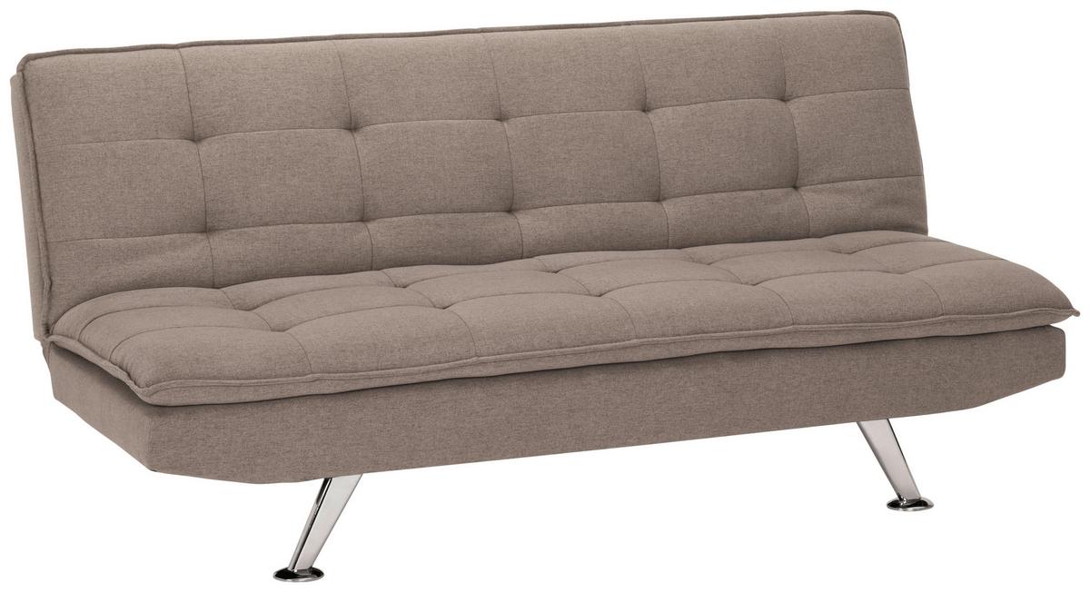 Schlafsofa Turin - Silberfarben/Braun, Basics, Textil (194/87/102cm) - MID.YOU