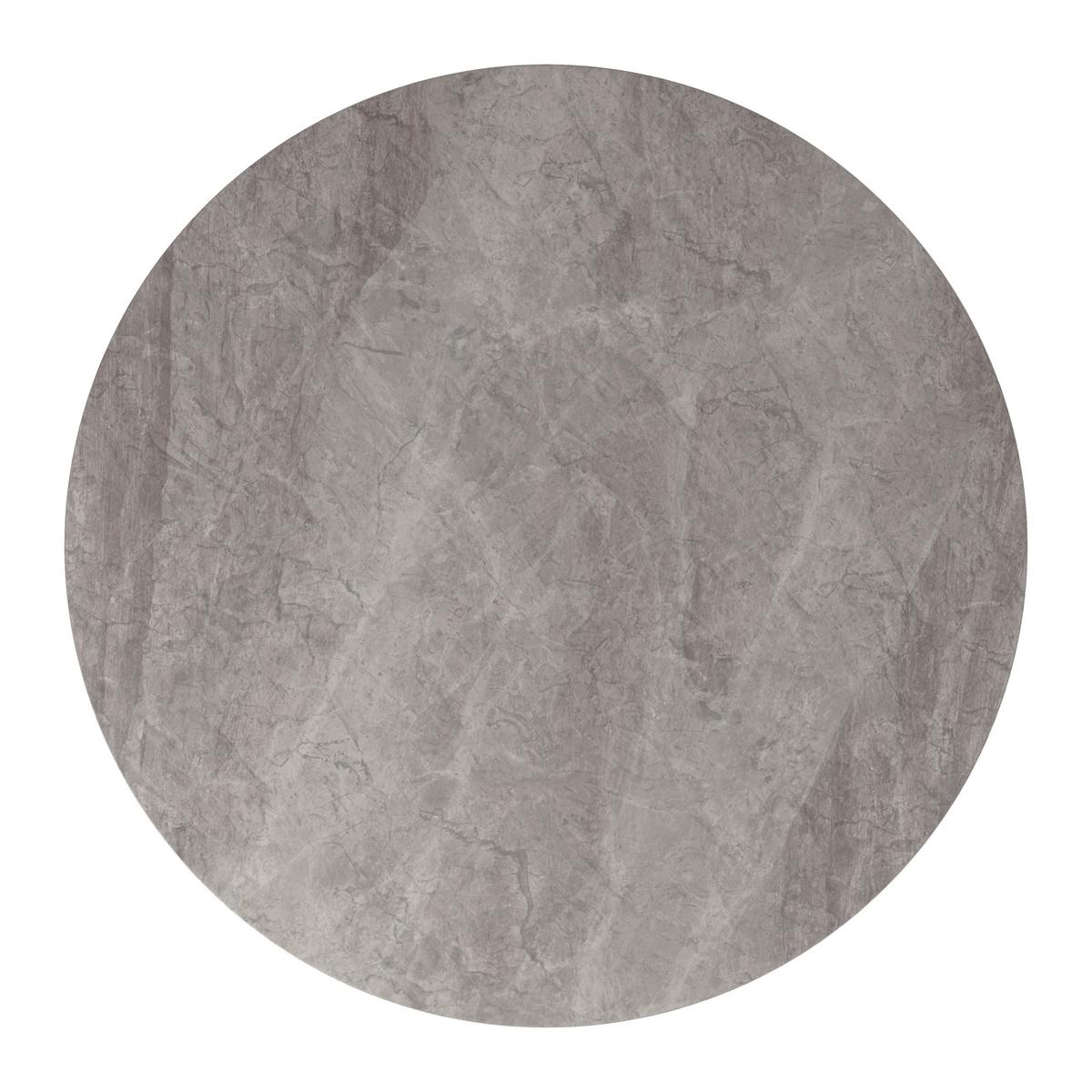 Jídelní stůl Pela, P: 110 cm - šedá/černá, Moderní, kov/kompozitní dřevo (110/110/75cm) - Bessagi Home