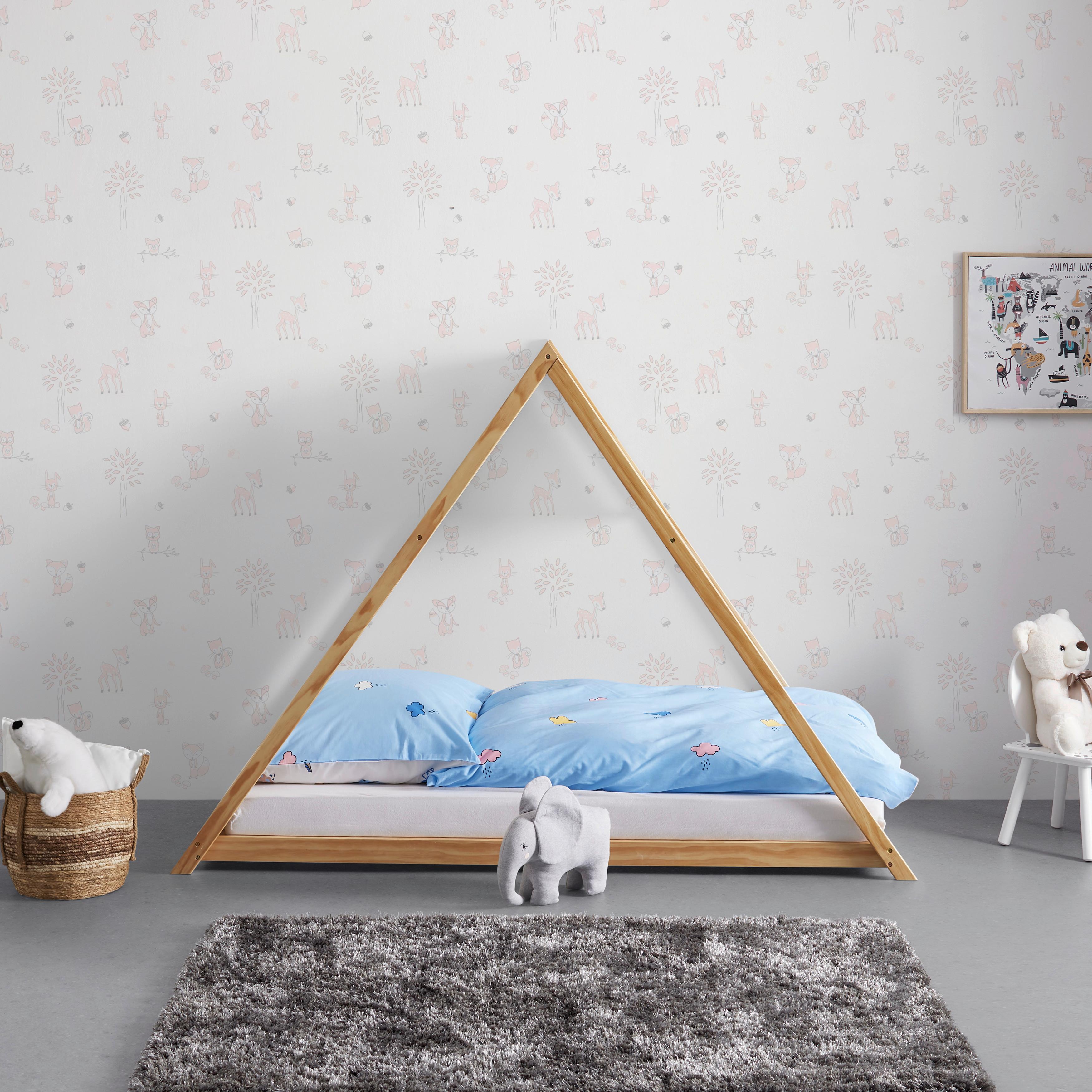 Postel Pro Děti Poppy Přirodní Barva - bílá/přírodní barvy, Moderní, dřevo (208/149/100cm) - Bessagi Kids