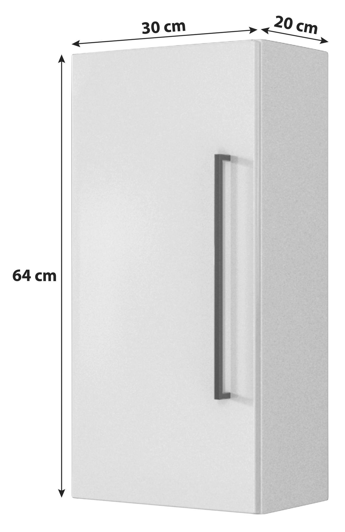 Oberschrank Mit Drehtür Luzern B: 30 Cm Weiß Dekor - Weiß, KONVENTIONELL, Holzwerkstoff (30/64/20cm) - Held