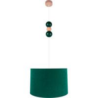 Hängeleuchte 8553153 Pendel Bolla 30 -Grün - Waldgrün/Naturfarben, Basics, Holz (30/110cm)