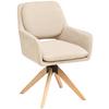 Armlehnstuhl Marley Webstoff Beige, B: 59 cm - Beige/Naturfarben, KONVENTIONELL, Holz/Textil (59/89/65cm) - Livetastic