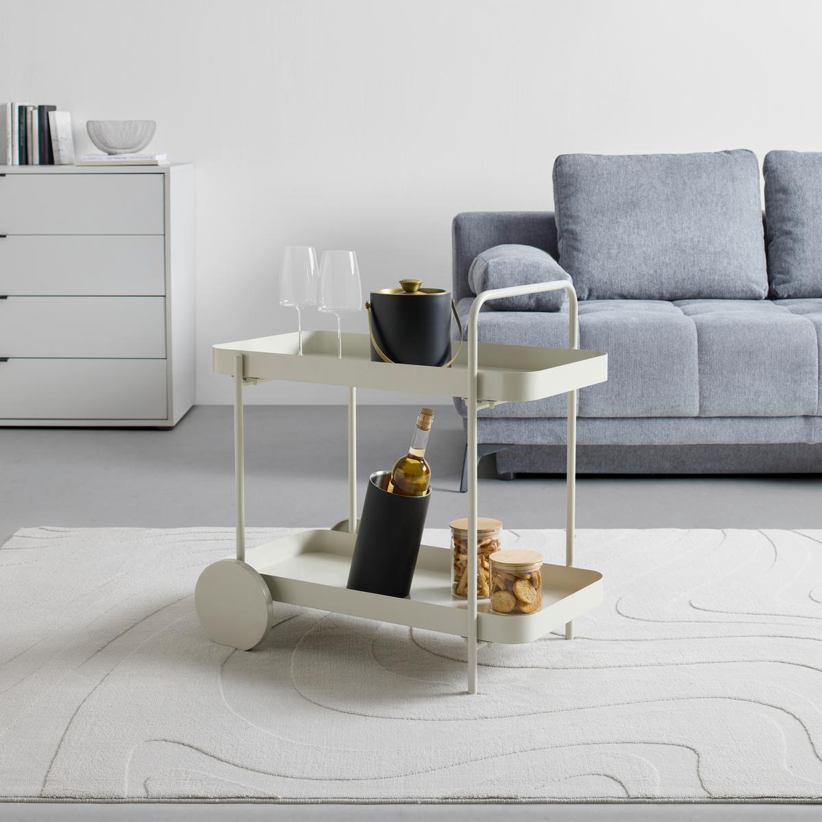 SERVÍROVACÍ VOZÍK DESINO -EXKLUSIV- - kašmírová, Moderní, kov (70/70/43cm) - Mömax