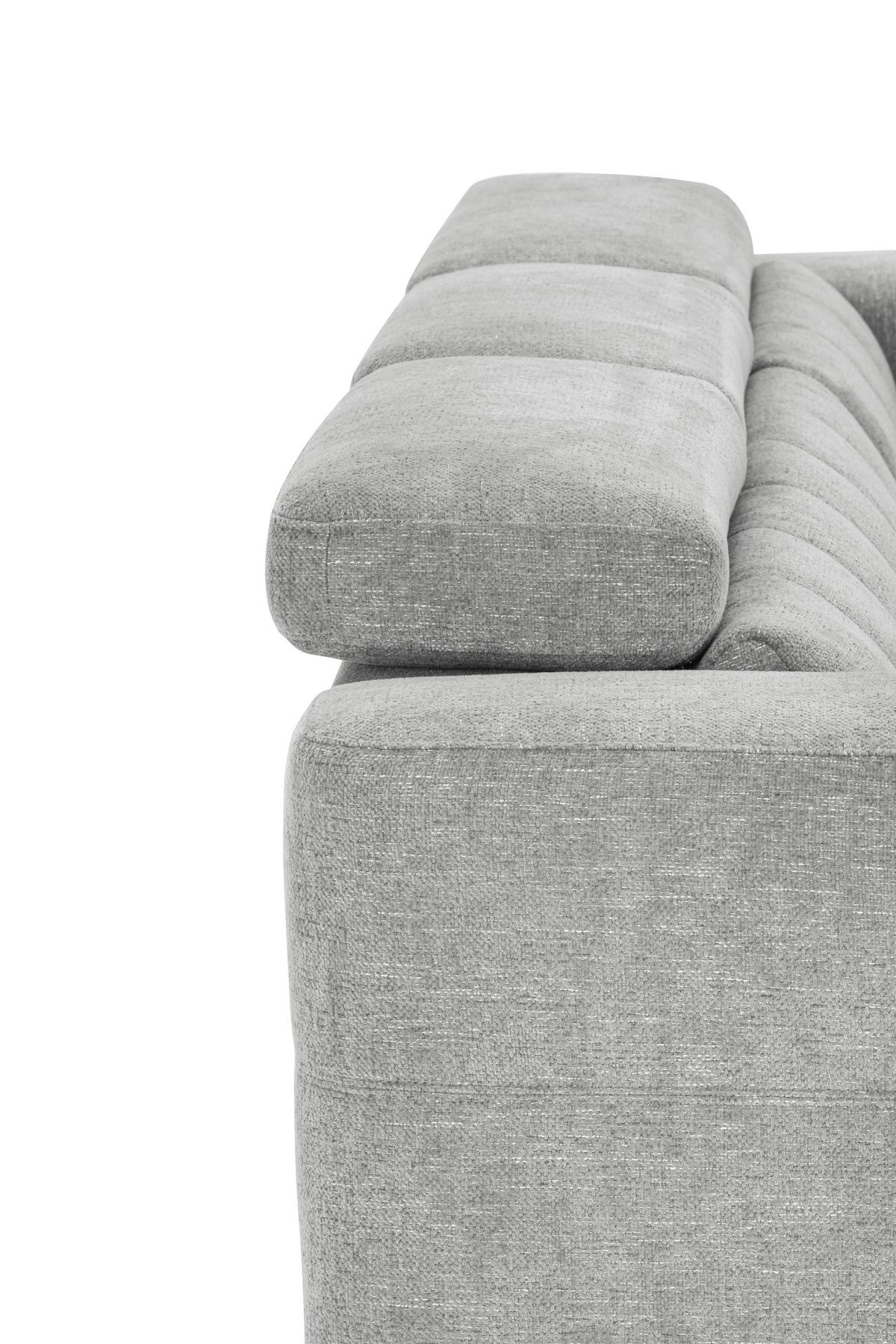 Sedací souprava MELBOURNE, pravá, šedá - šedá/černá, Moderní, kov/dřevo (285/182cm) - Based