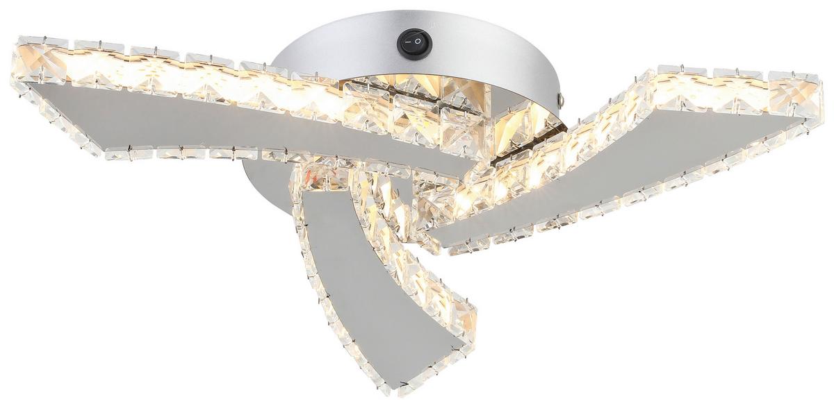 Led Mennyezeti Lámpa Melia - ezüst/króm, Modern, műanyag/fém (41,2/6,5cm) - Luca Bessoni