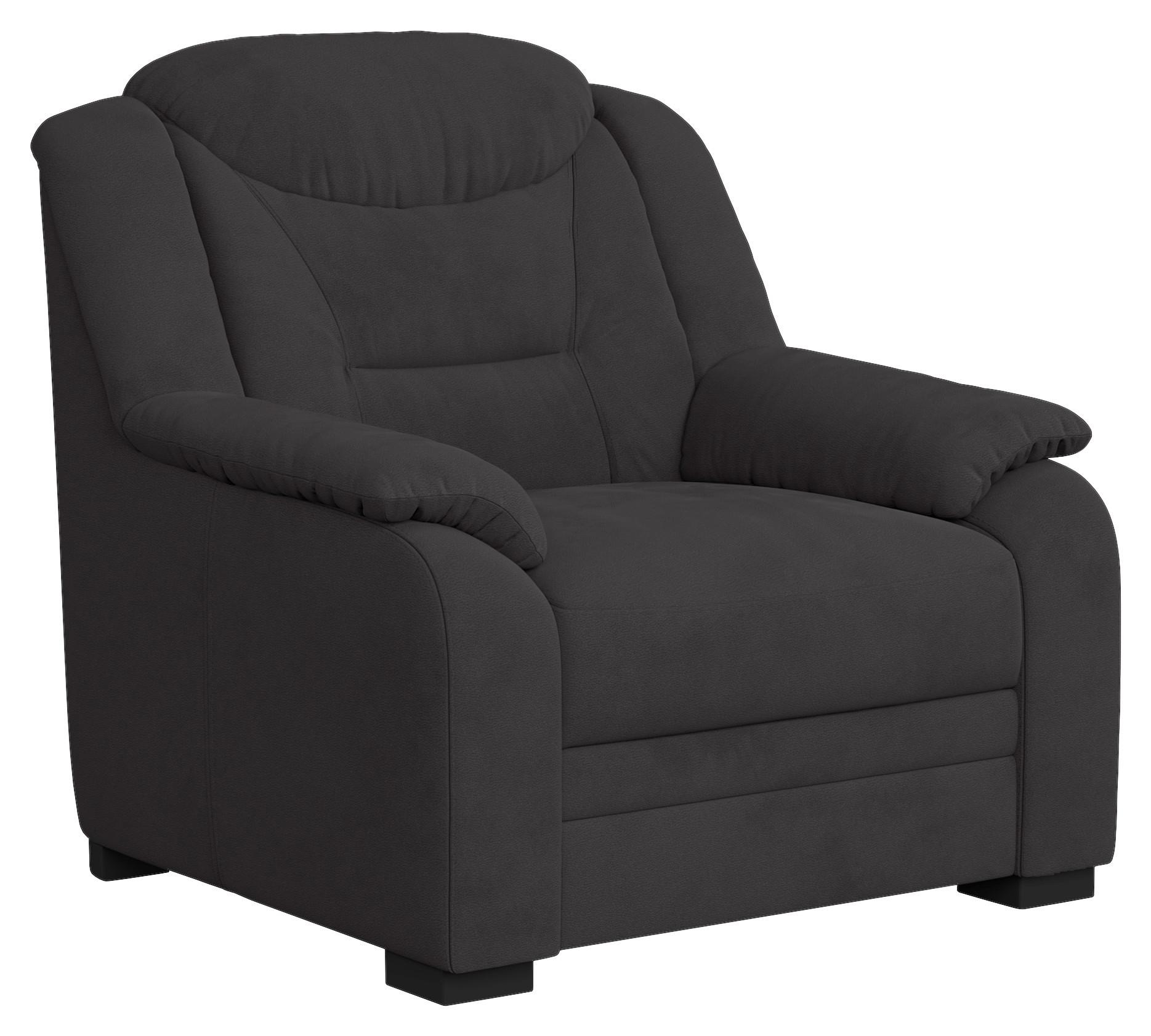 Sessel Marcus - Anthrazit/Schwarz, Basics, Textil (97/99/99cm) - MID.YOU