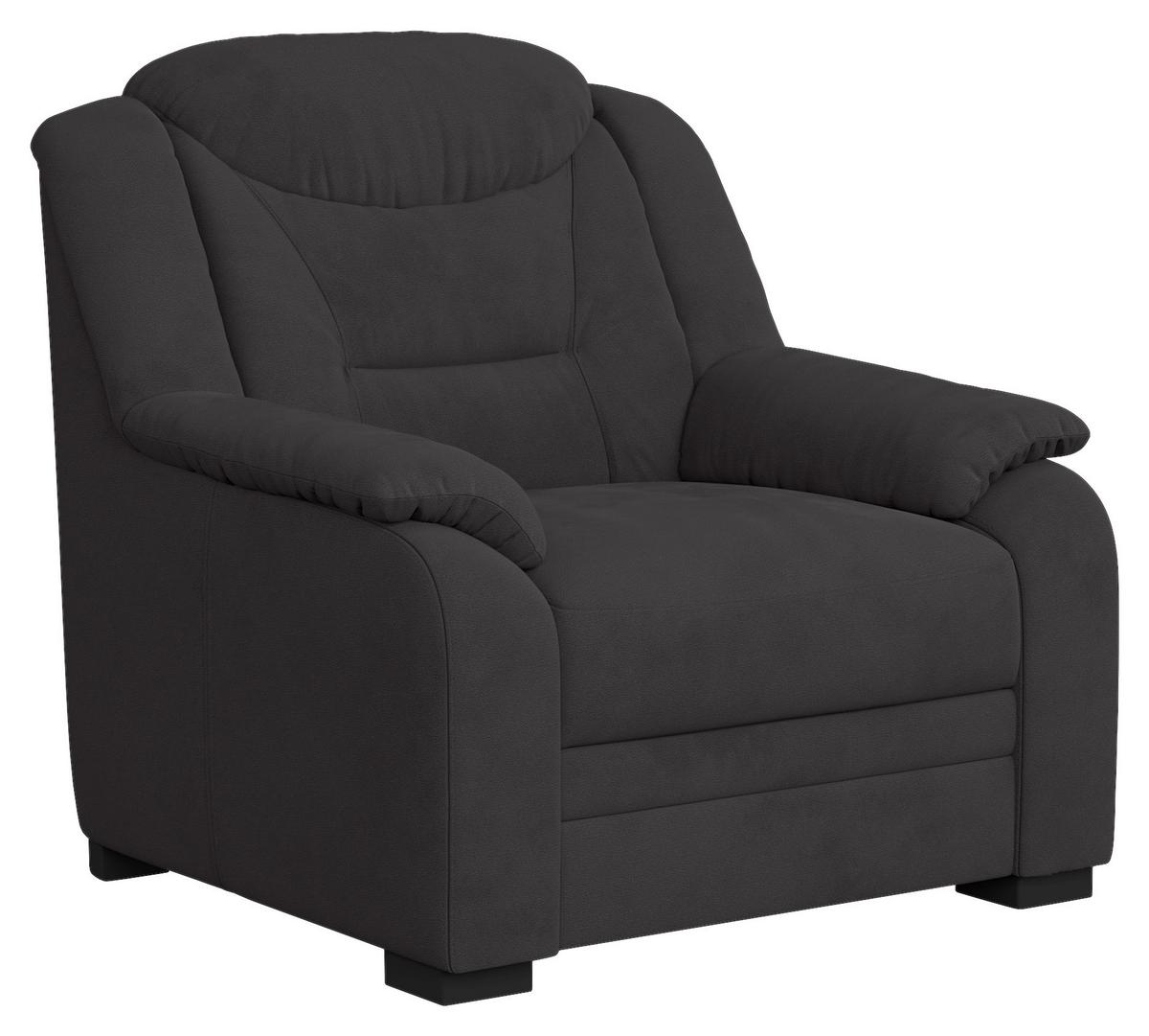 Sessel Marcus - Anthrazit/Schwarz, Basics, Textil (97/99/99cm) - MID.YOU