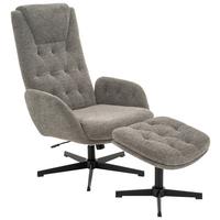 Sesselset Irmi - Schwarz/Grau, MODERN, Textil (70/107/87cm) - MID.YOU