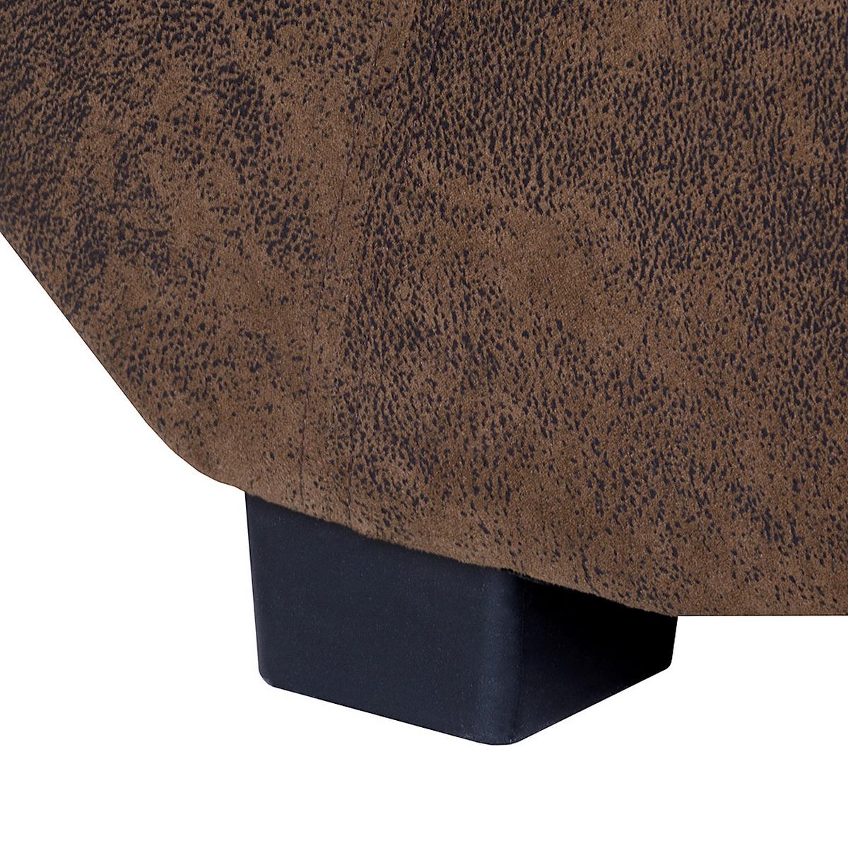 Relaxliege Spleen Braun B: 180 cm - Schwarz/Braun, Design, Textil (180/87/62cm) - P & B