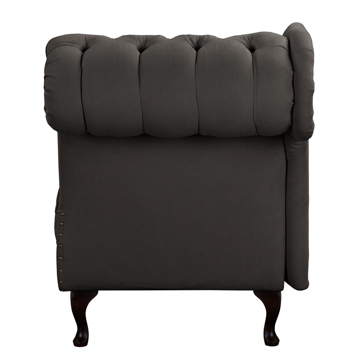 Récamiere Pako Graubraun B: 185cm - Graubraun/Braun, Design, Textil (185/93/75cm) - Livetastic