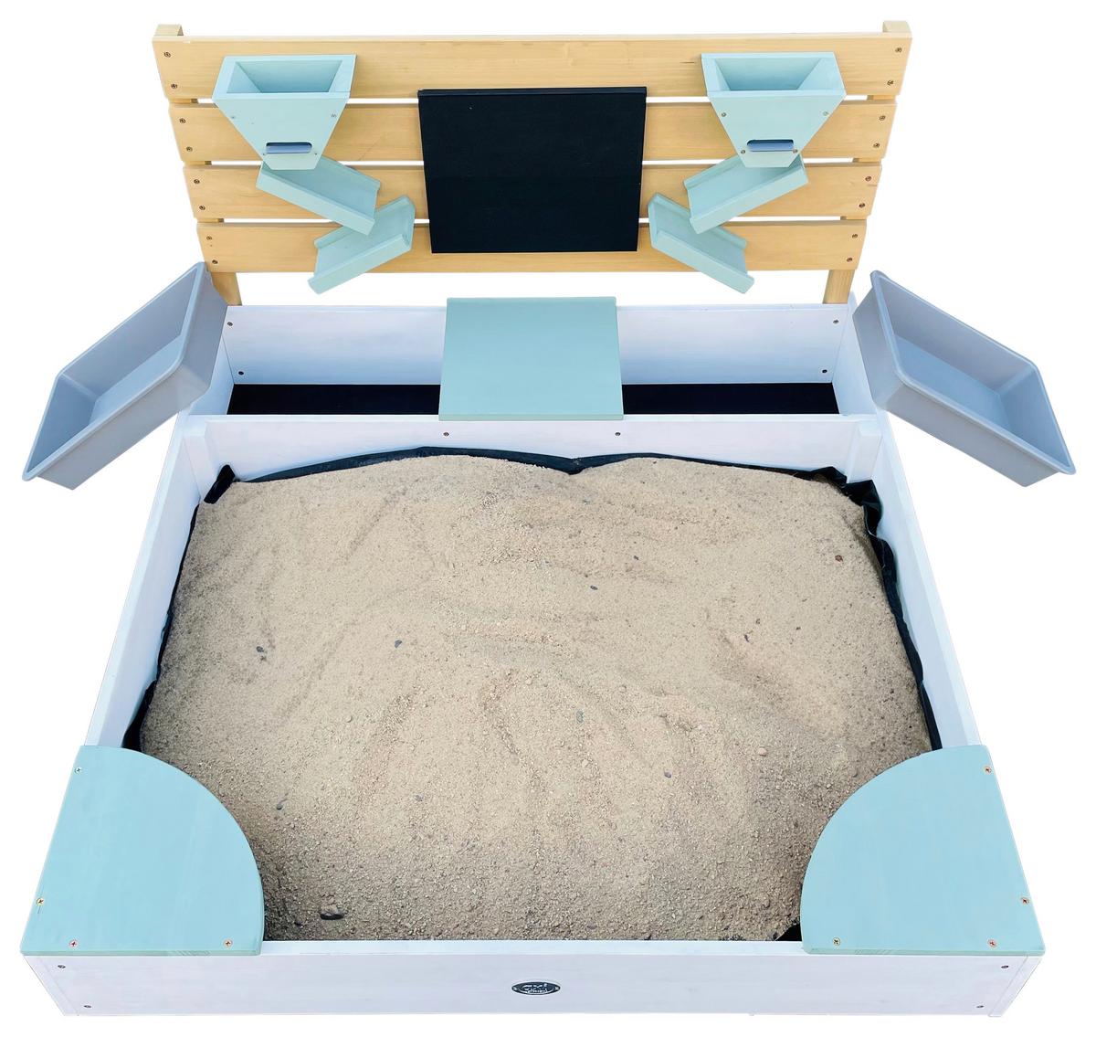 Sandkasten A031.043.00 - Braun/Weiß, KONVENTIONELL, Holz/Kunststoff (100/105/59cm) - Ambia Garden
