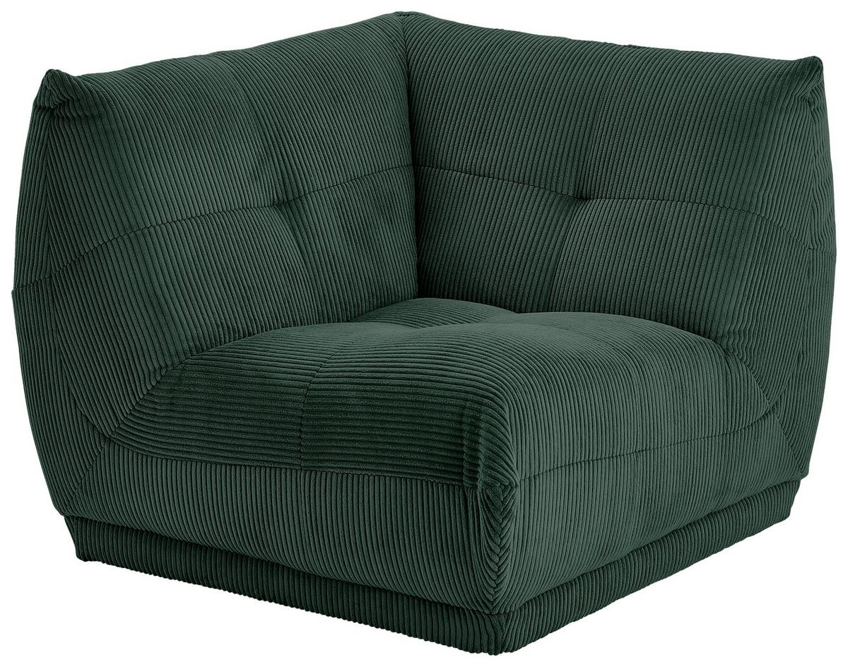 Modul Sofa Giselle Ecke B: 105 cm Cord Dunkelgrün - Dunkelgrün, Trend, Textil (105/80/105cm) - Livetastic