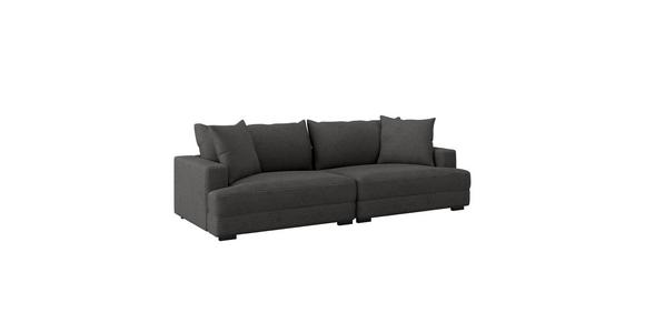 Megasofa Pelle-Megasofa - Wengefarben/Dunkelgrau, Trend, Textil (261/124cm) - Luca Bessoni