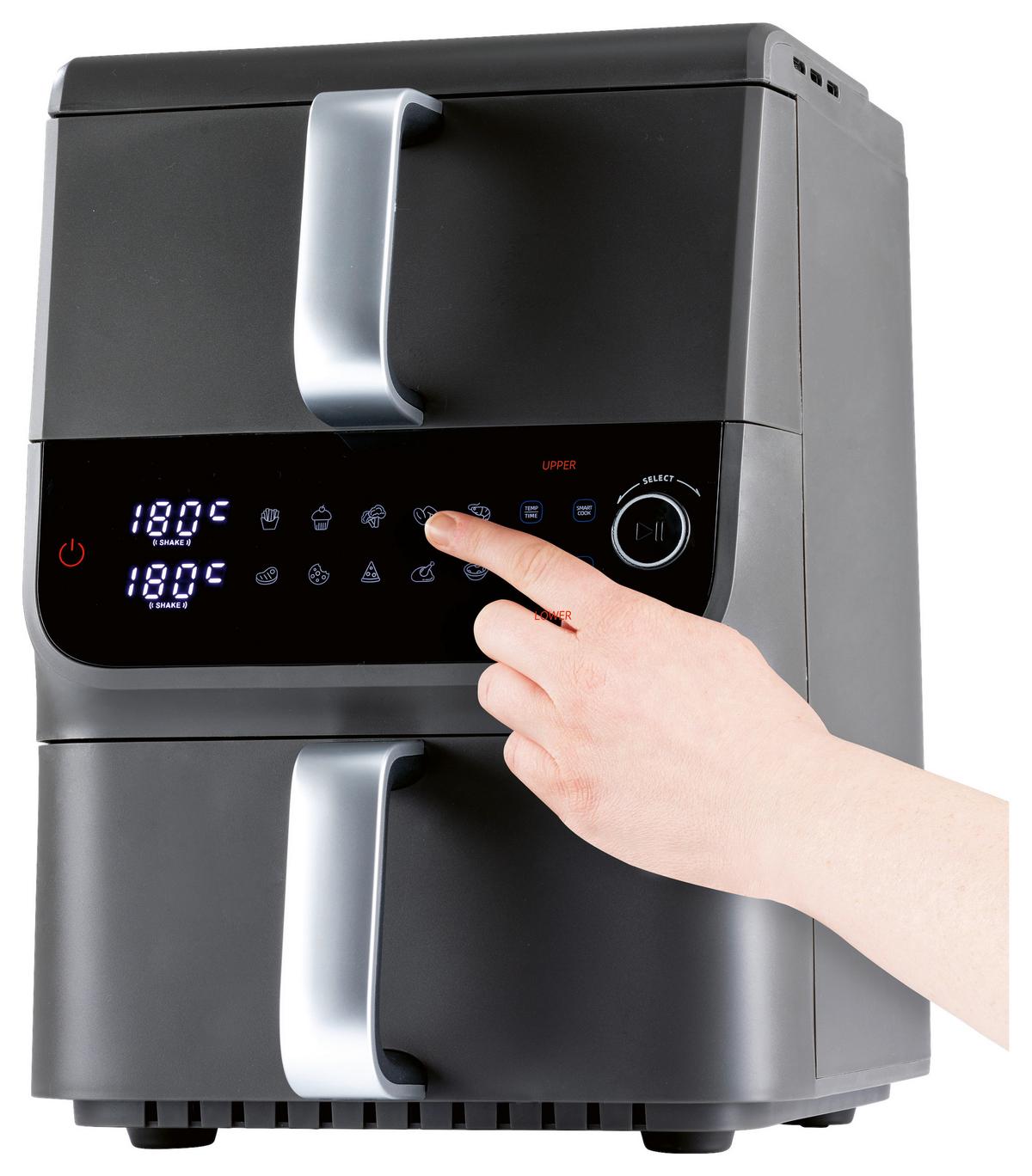 Heißluftfritteuse, 10 Liter GOURMETMAXX - Anthrazit, MODERN, Kunststoff/Metall (43/28,4/40cm)