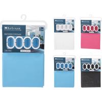 SPRCHOVÝ ZÁVES PEVA - modrá/čierna, Basics, plast (180/180cm)