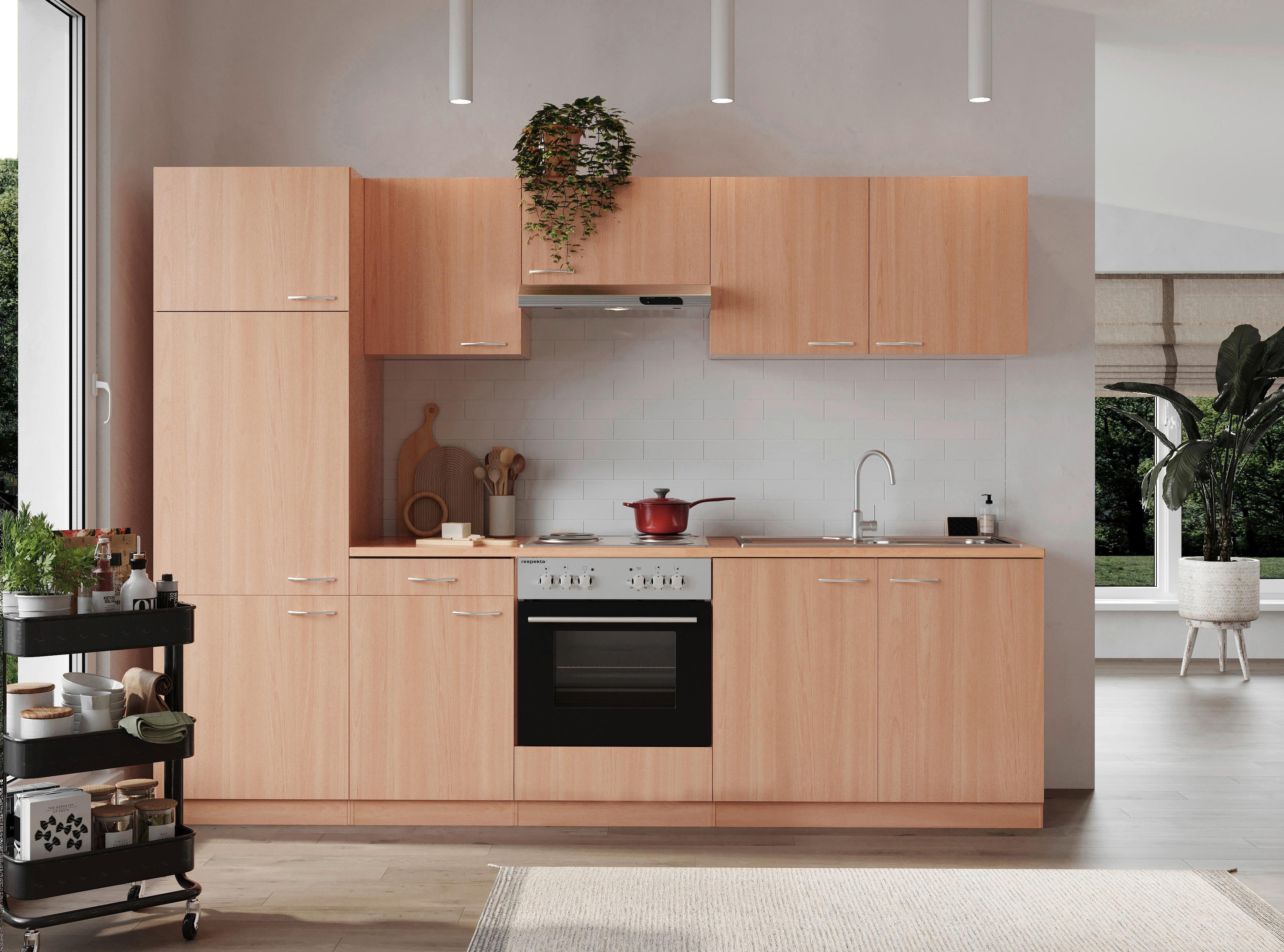 Küchenblock Gerda Küchenblock 270 Cm - Buchefarben, Basics, Holzwerkstoff (270cm) - Respekta