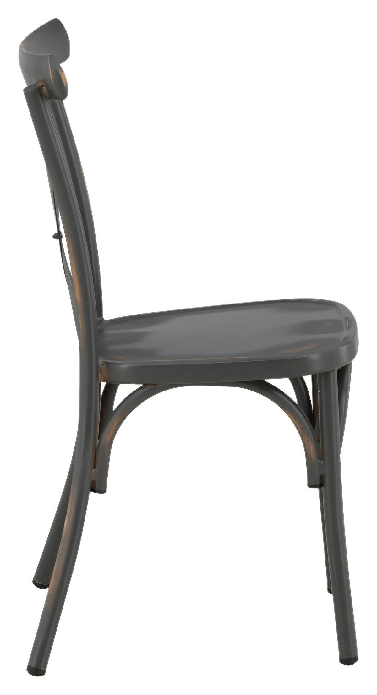 Gartenstuhl-Set Tablas Aluminium - Schwarz, KONVENTIONELL, Metall (48/88/48cm) - Gardenson