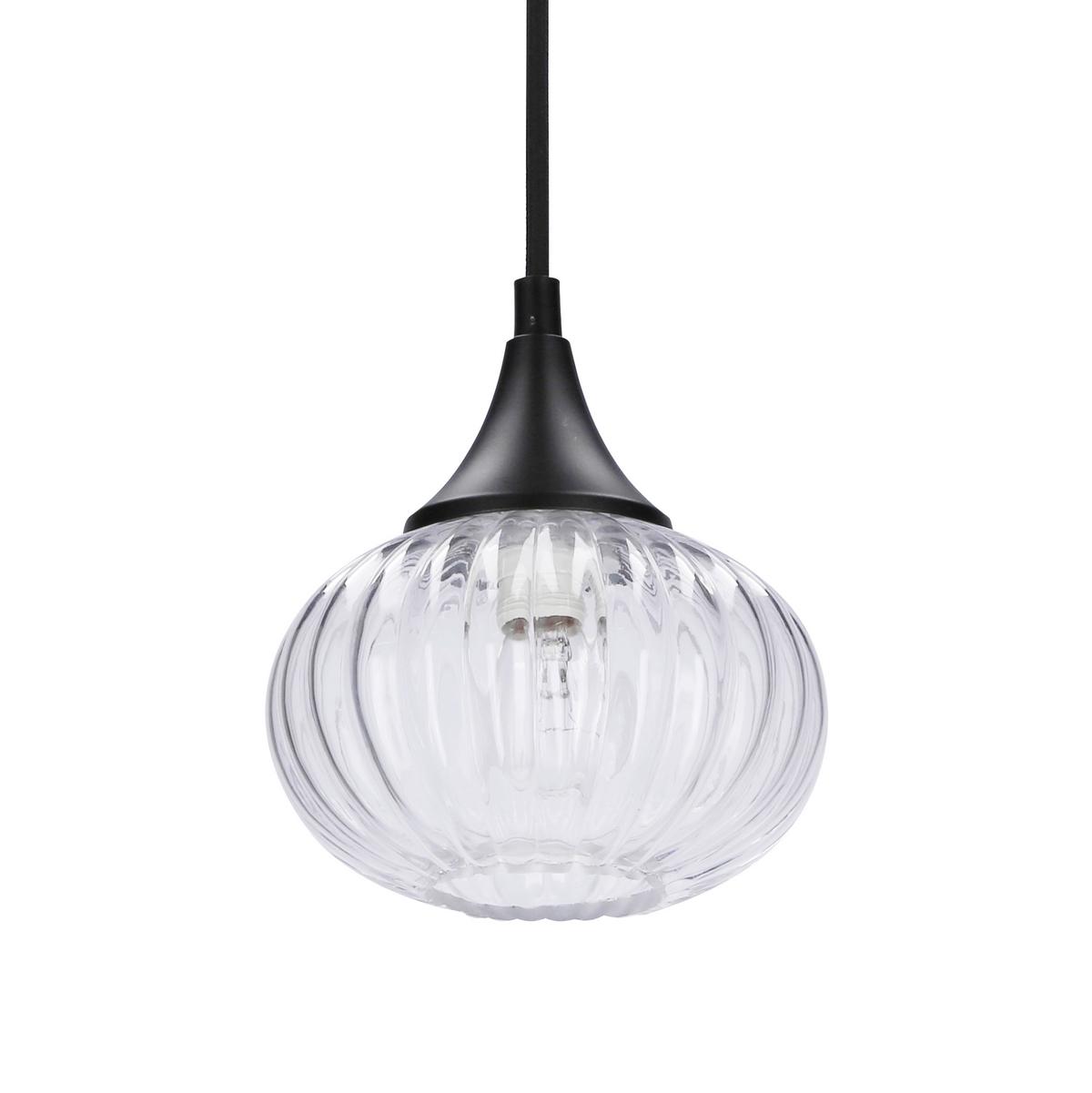 Pendelleuchte Exeter 50101275 - Schwarz, KONVENTIONELL, Glas/Metall (14.5/14.5/90cm)