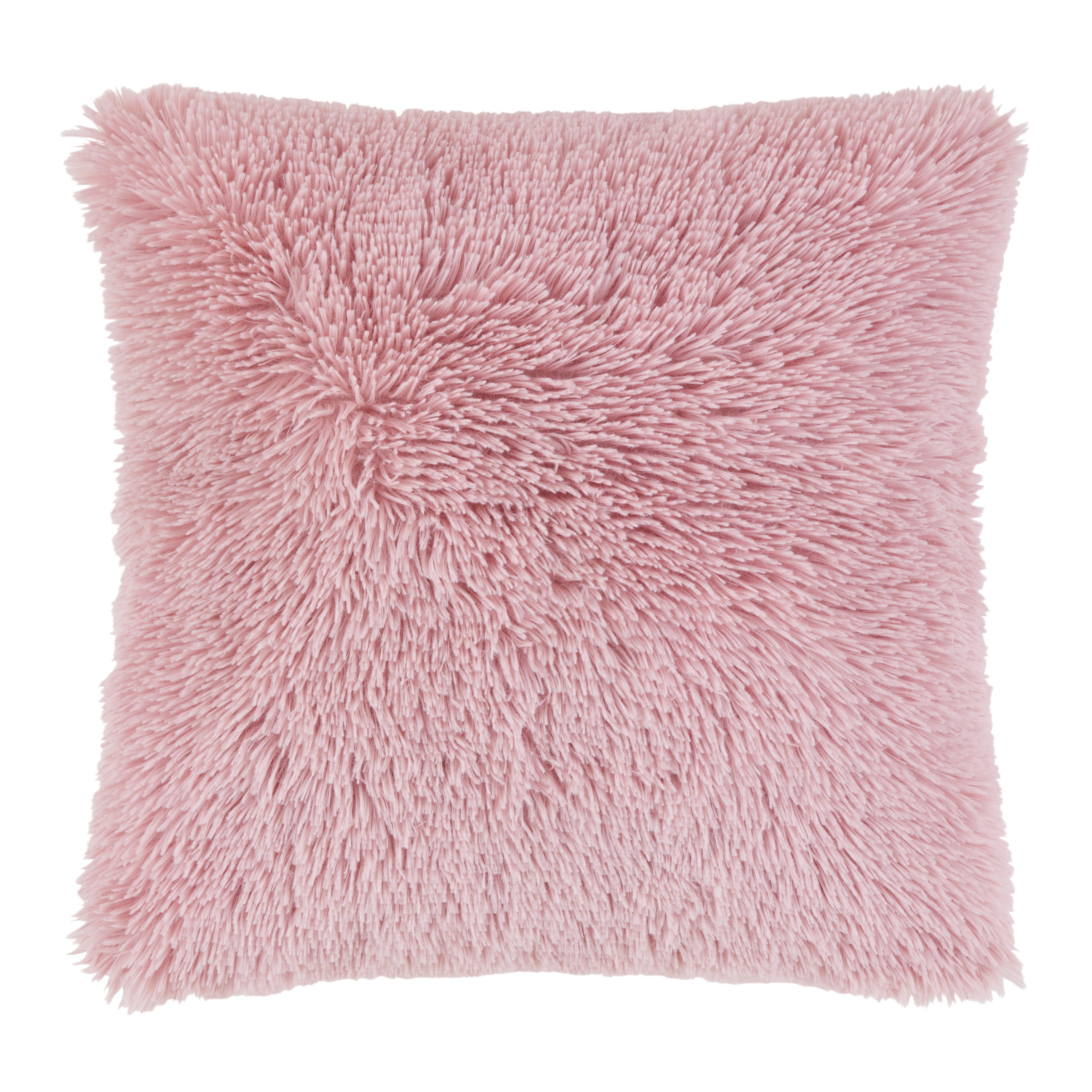 Dekorační polštář Fluffy, 45/45cm, růžová - růžová, Romantický / Rustikální, textil (45/45cm) - Modern Living