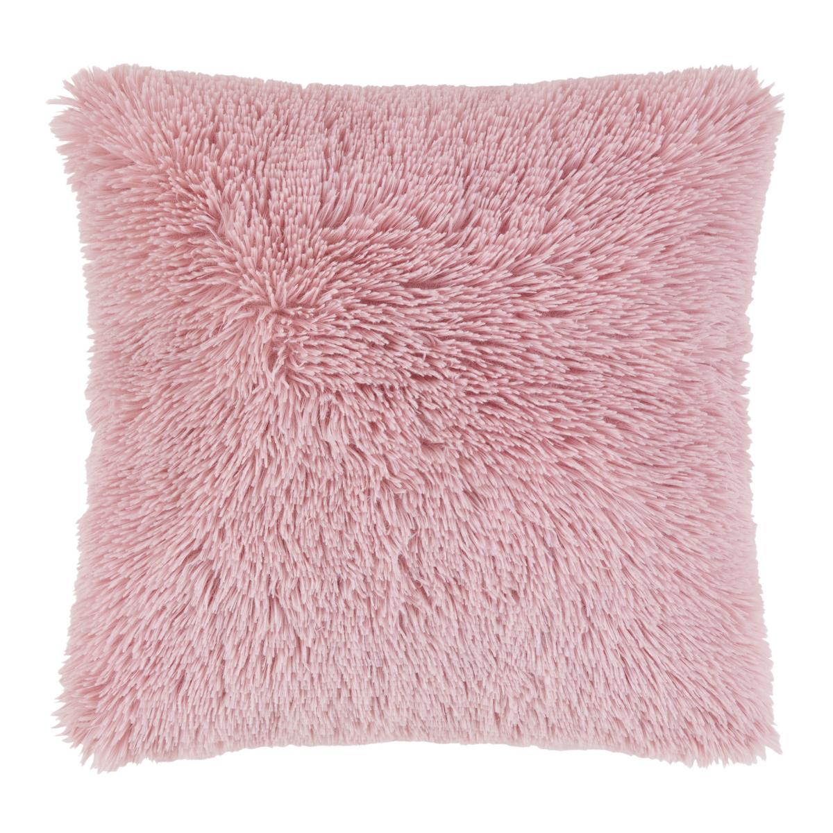 Dekoračný vankúš Fluffy, 45/45cm, ružová - ružová, Romantik / Landhaus, textil (45/45cm) - Modern Living