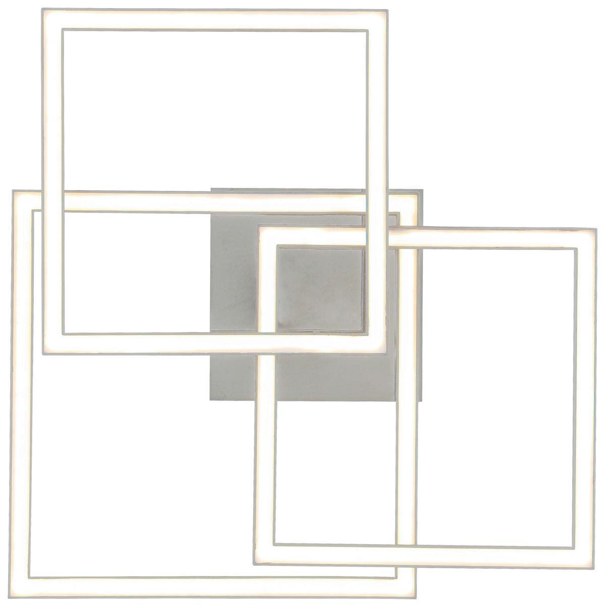 LED-Deckenleuchte Elis - Chromfarben/Silberfarben, MODERN, Kunststoff/Metall (43/43/8cm) - Luca Bessoni