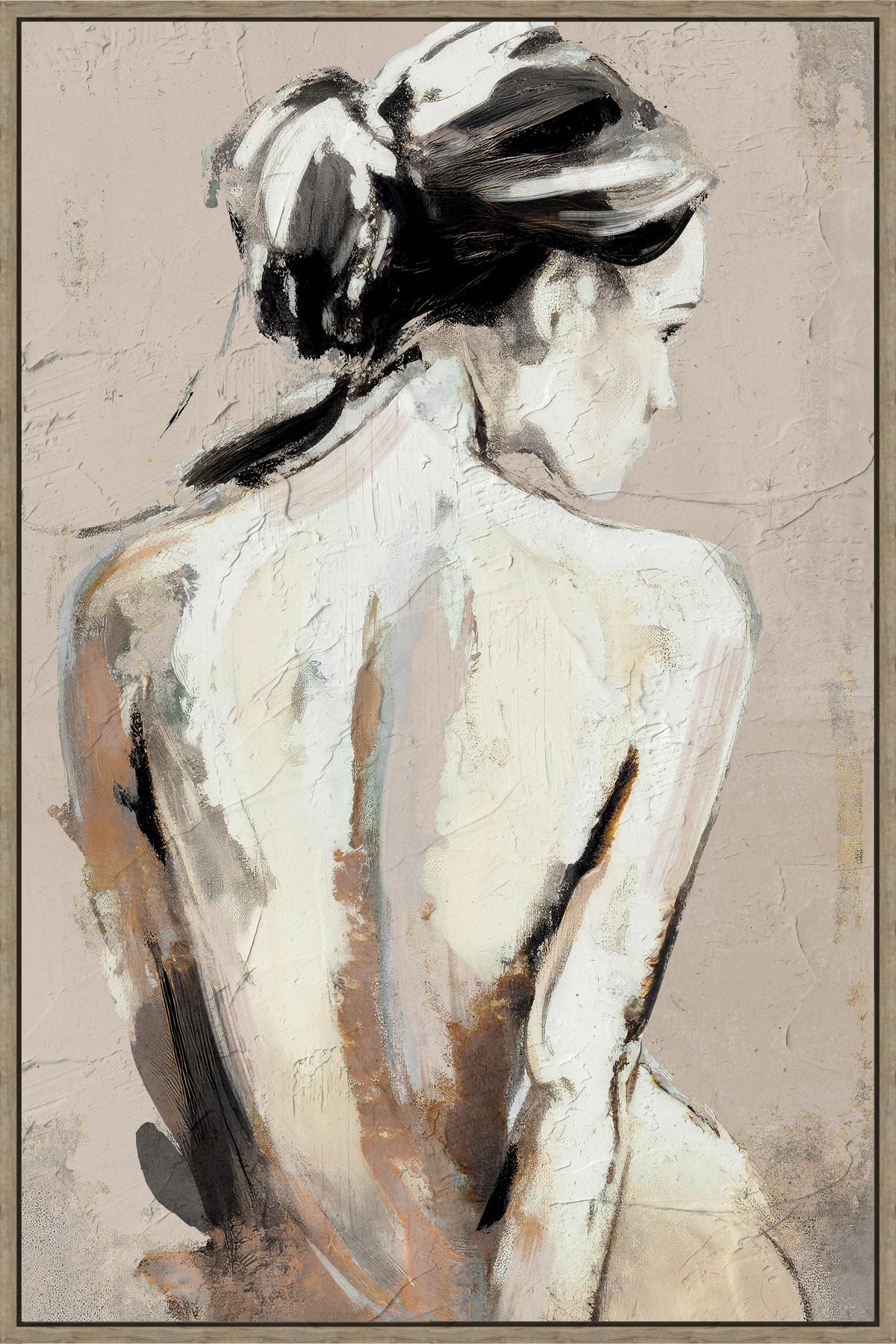 Obraz na plátně 60/90 cm - bílá/černá, Moderní, kompozitní dřevo/textil (60/90cm) - Mömax